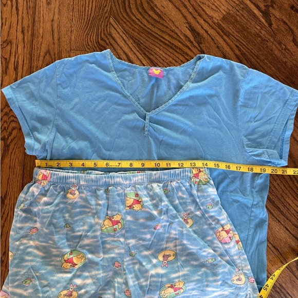Vintage Winnie the Pooh Piglet Disney 90’s Pajama Set Shorts Short Sleeve Large - Picture 3 of 7